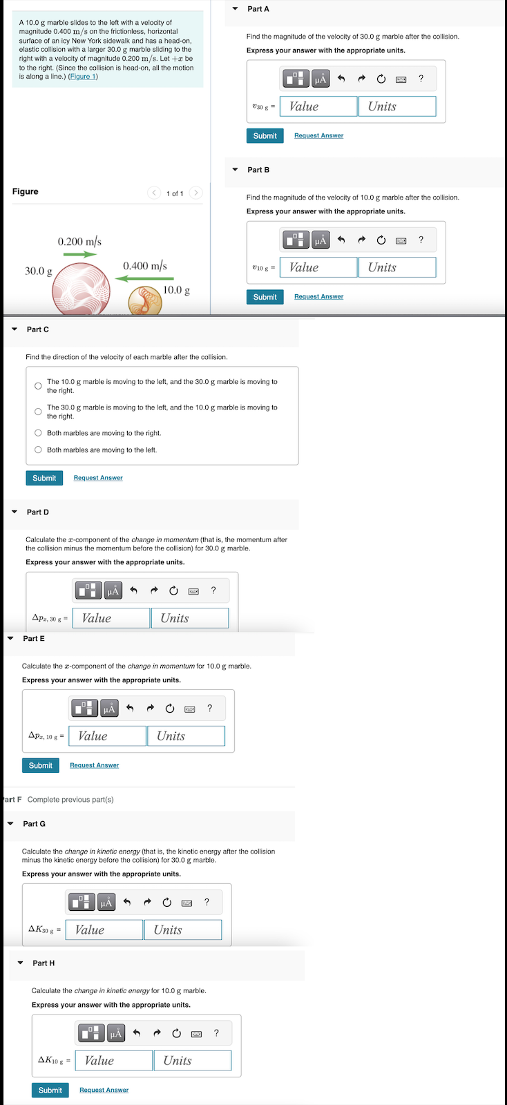 A 1 0 . 0 gg marble slides to the left with a