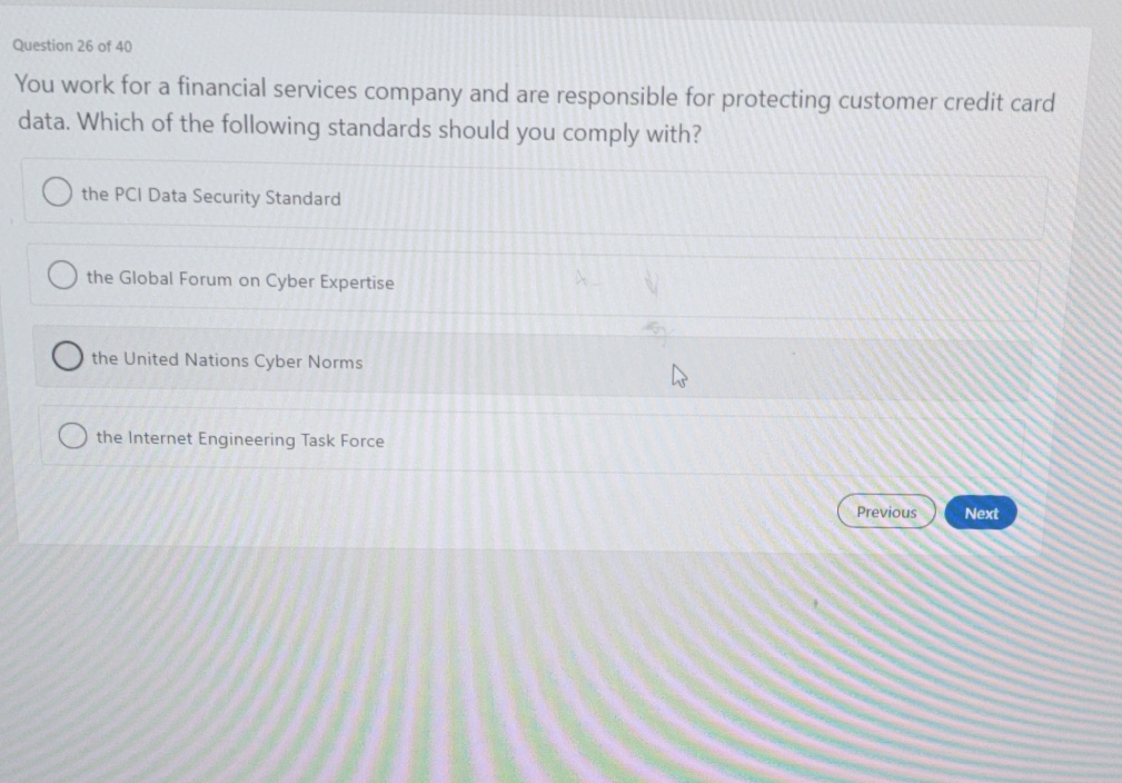 Question 2 6 of 4 0 You work for a financial