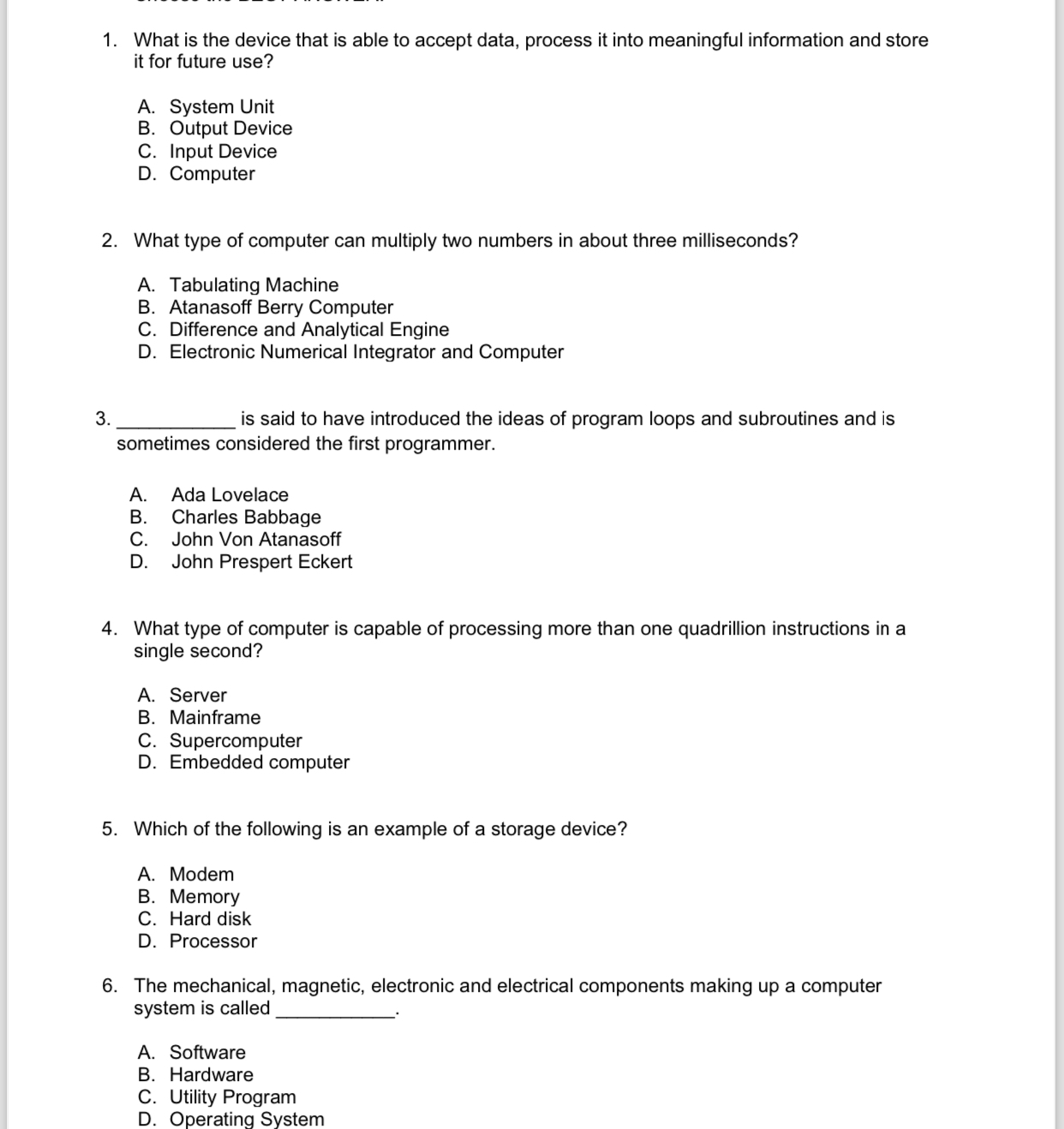 What is the device that is able to accept data,