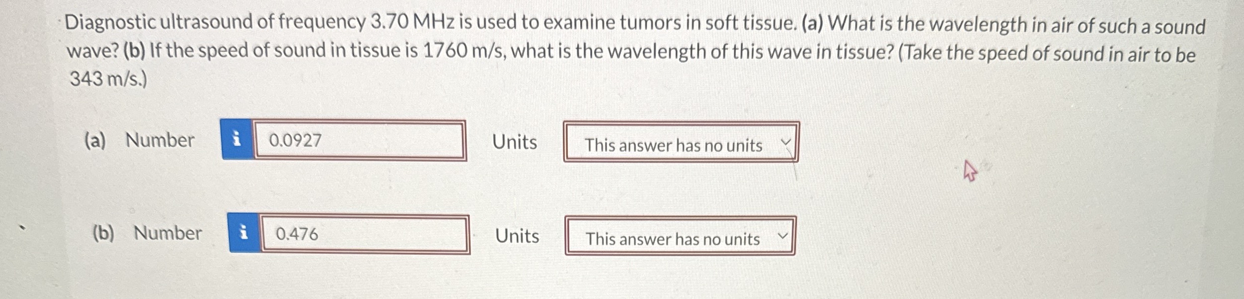 Diagnostic ultrasound of frequency 3 . 7 0 MHz is