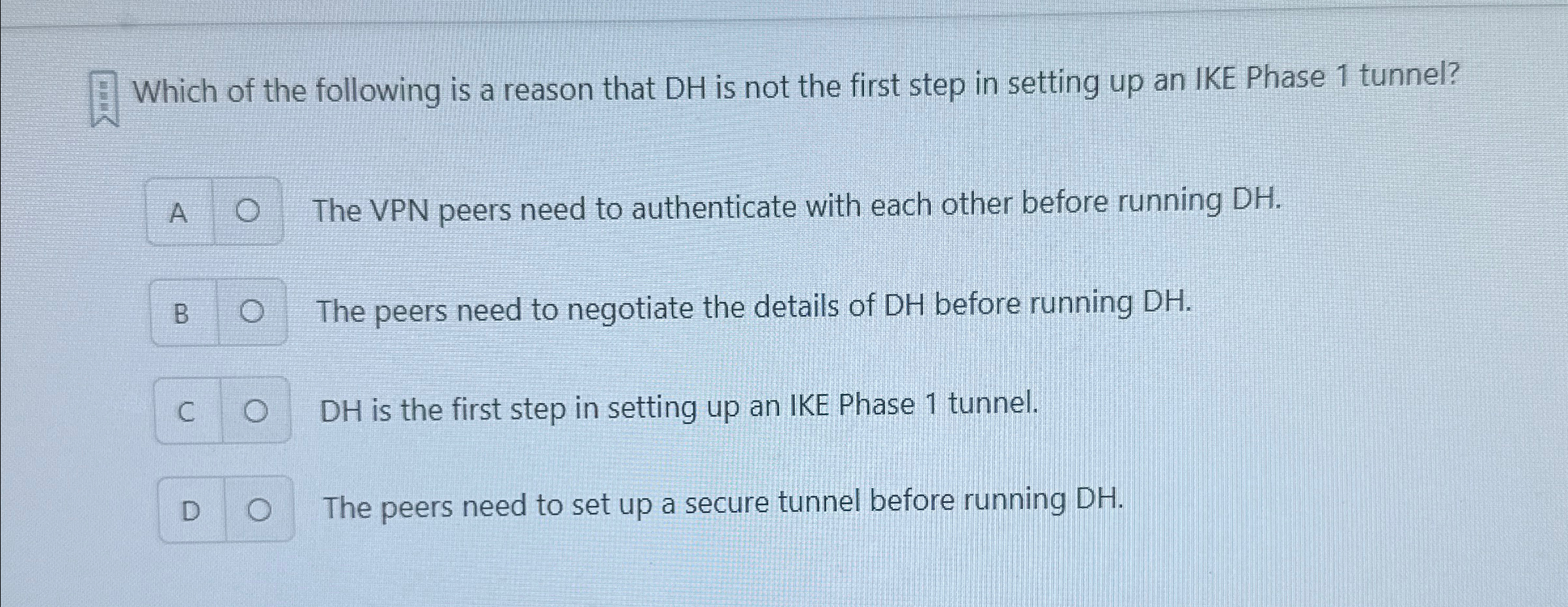 Which of the following is a reason that DH is not