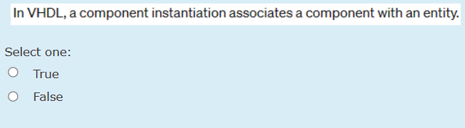In VHDL , a component instantiation associates a