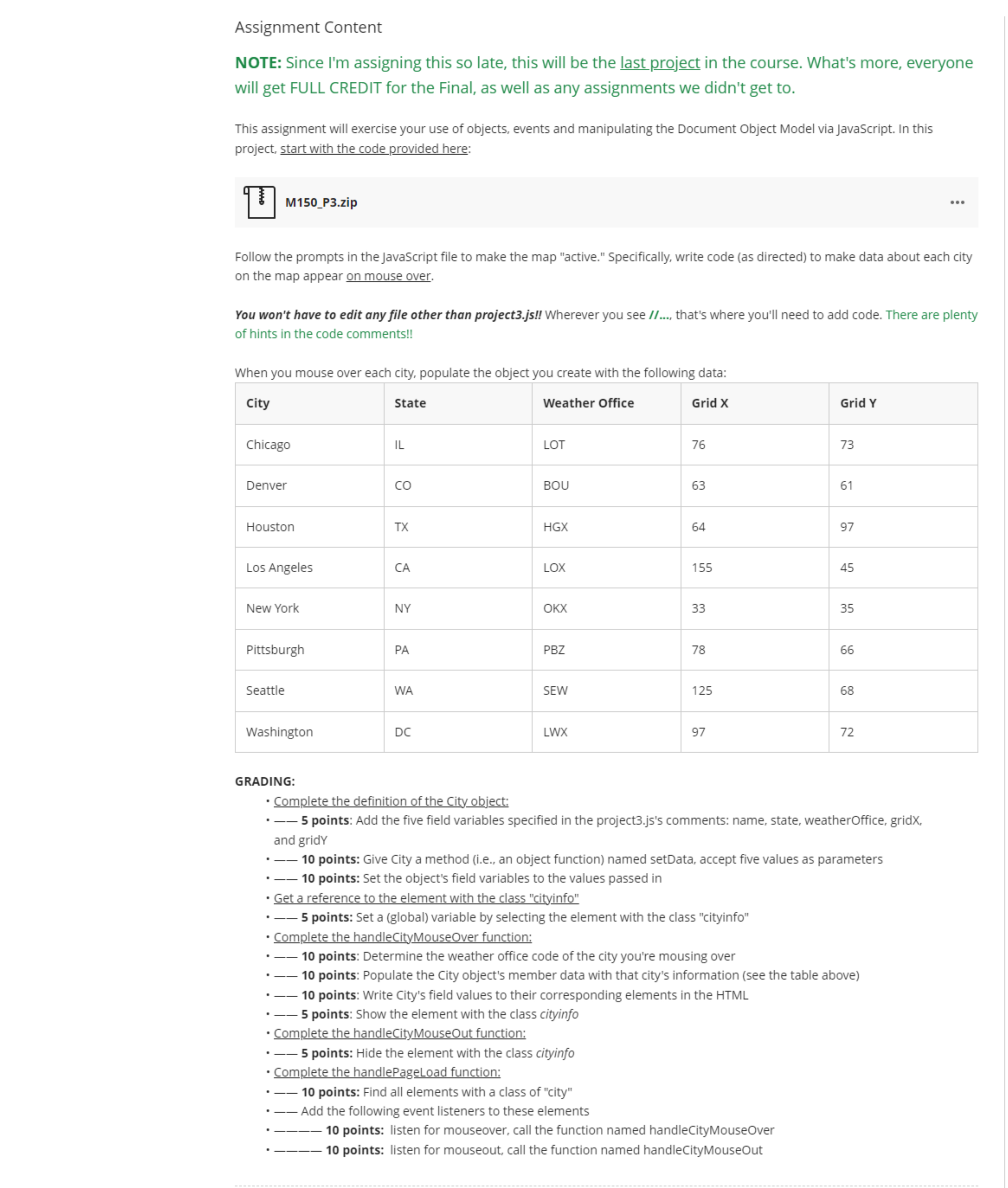 Help with JavaScript project Please! Follow the