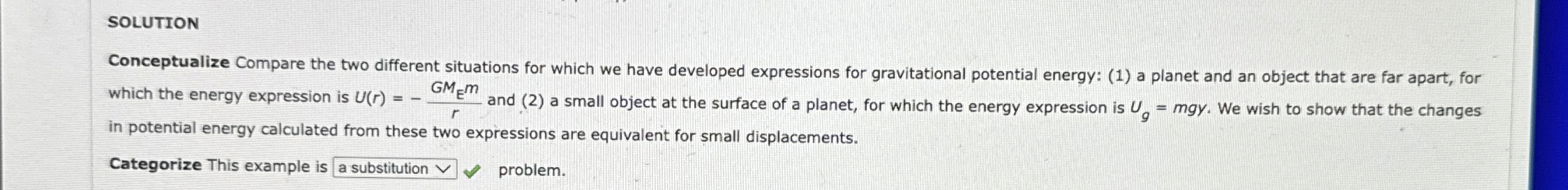 SOLUTION Conceptualize Compare the two different
