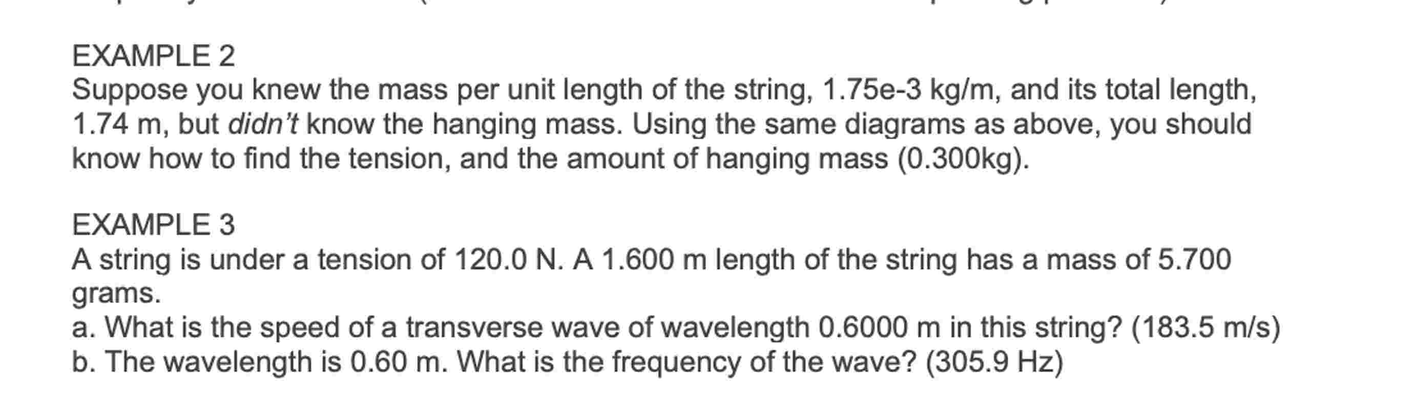 EXAMPLE 2 Suppose you knew the mass per unit