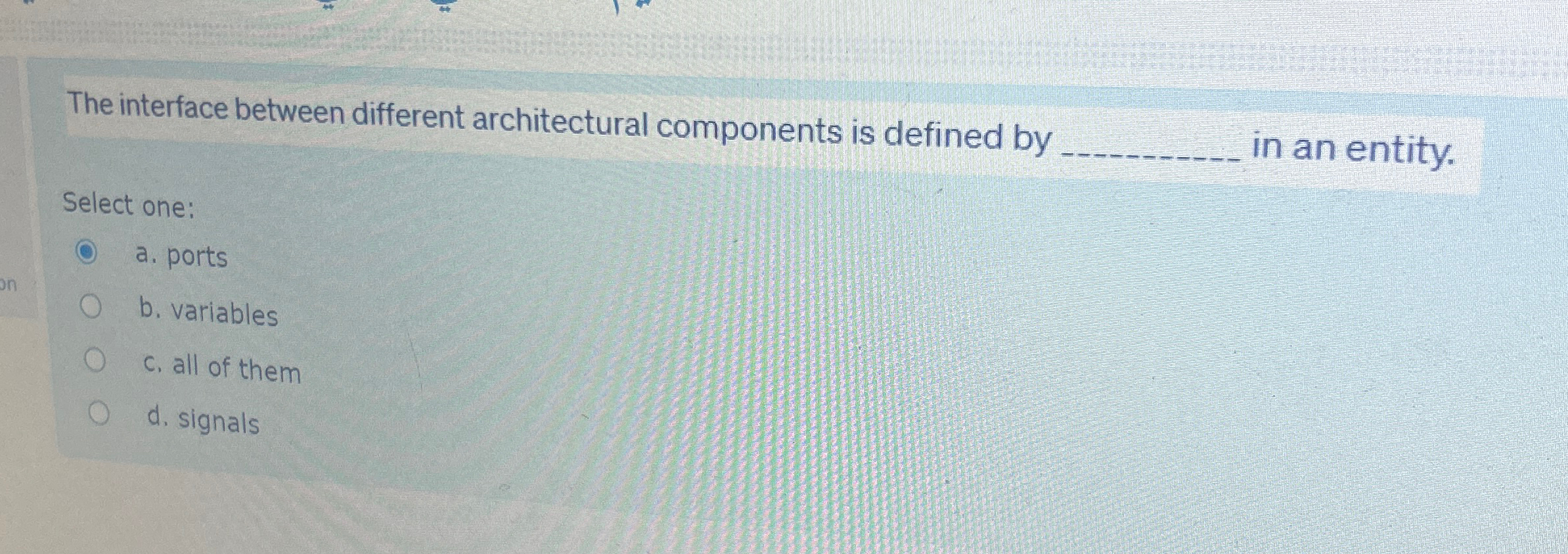 The interface between different architectural