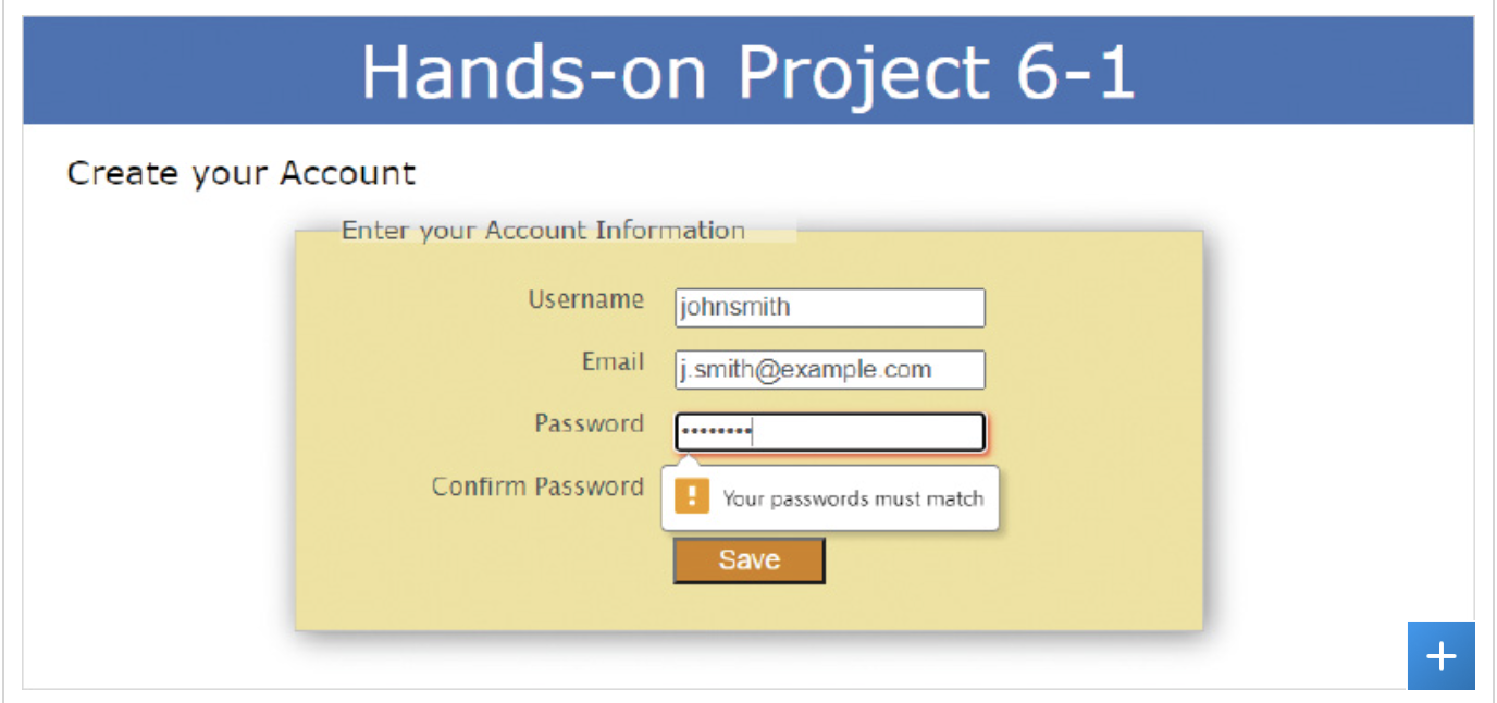 Hands - On Task 1 :Form Validation test In this