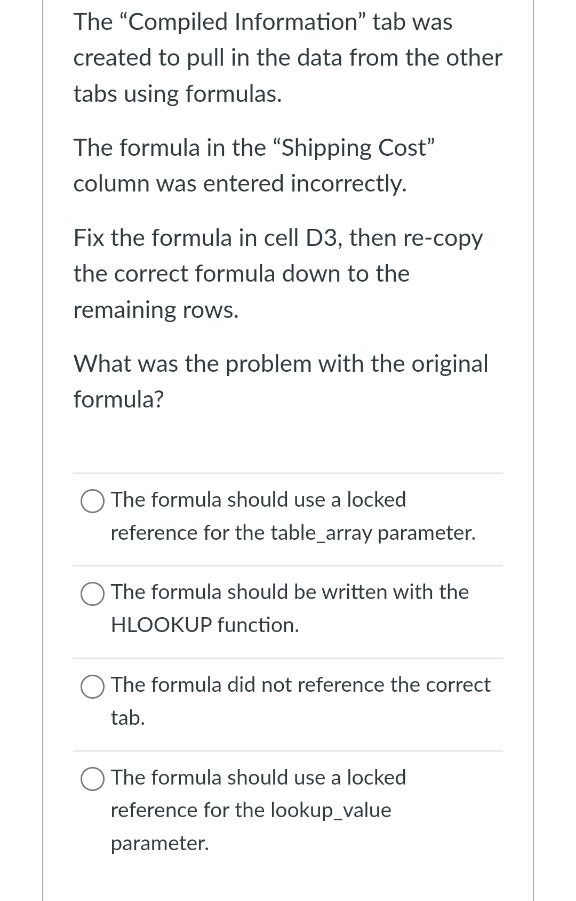 The "Compiled Information" tab was created to