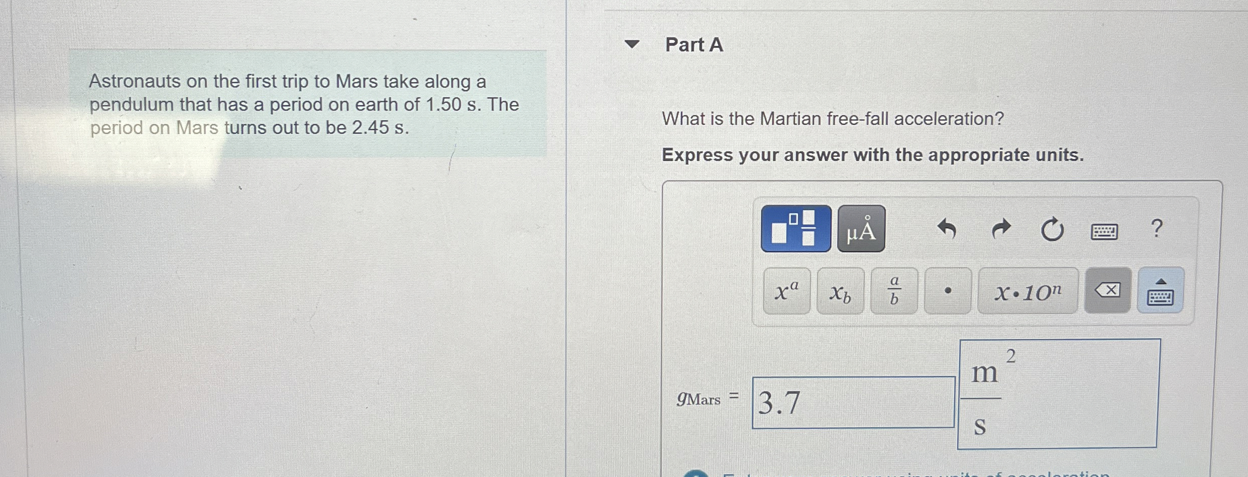 Astronauts on the first trip to Mars take along a