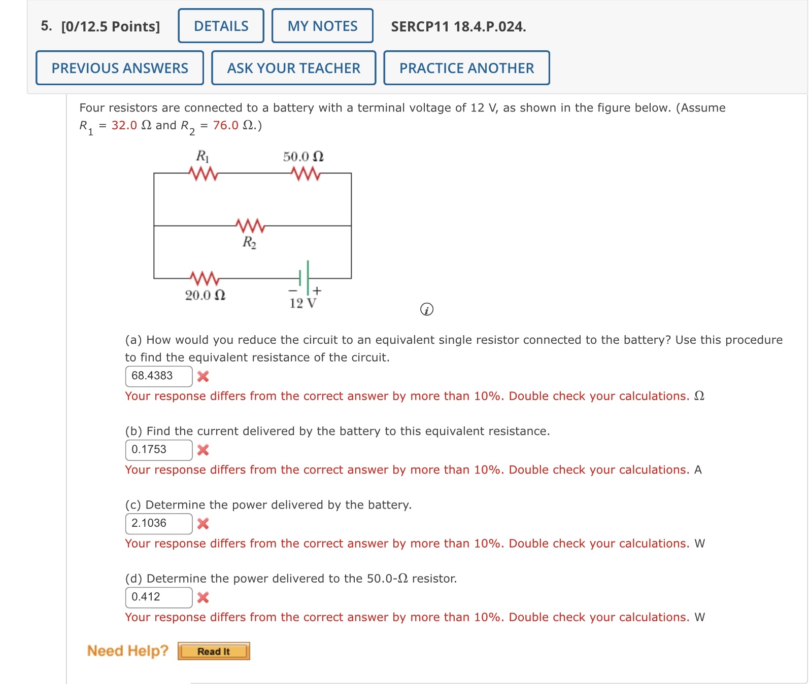 [ 0 / 1 2 . 5 Points ] SERCP 1 1 1 8 . 4 . P . 0
