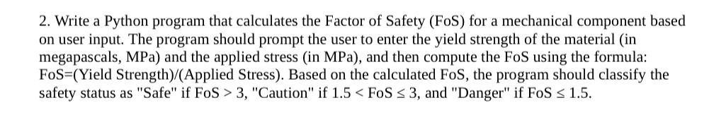 Write a Python program that calculates the Factor