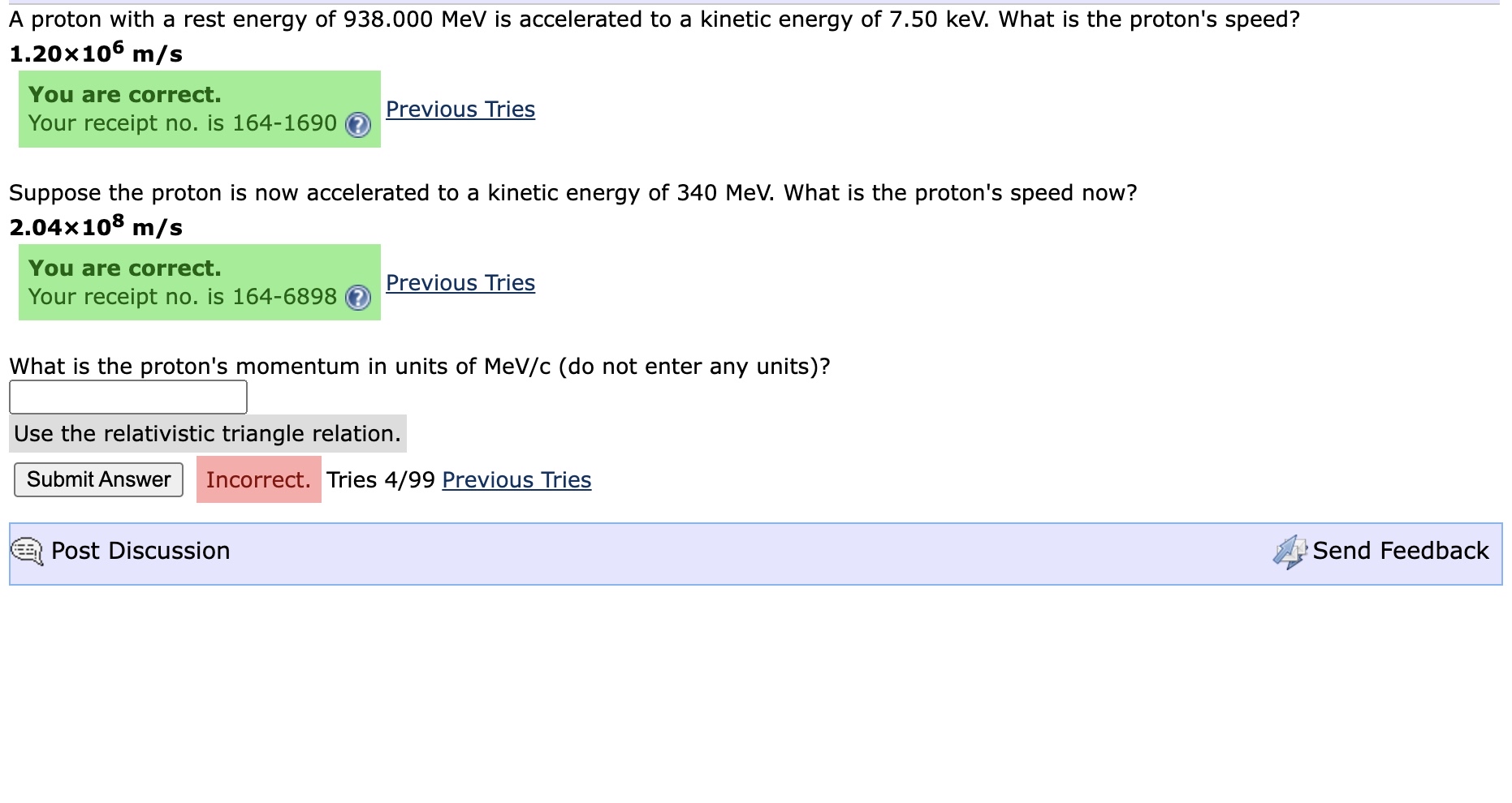 A proton with a rest energy of 9 3 8 . 0 0 0 MeV