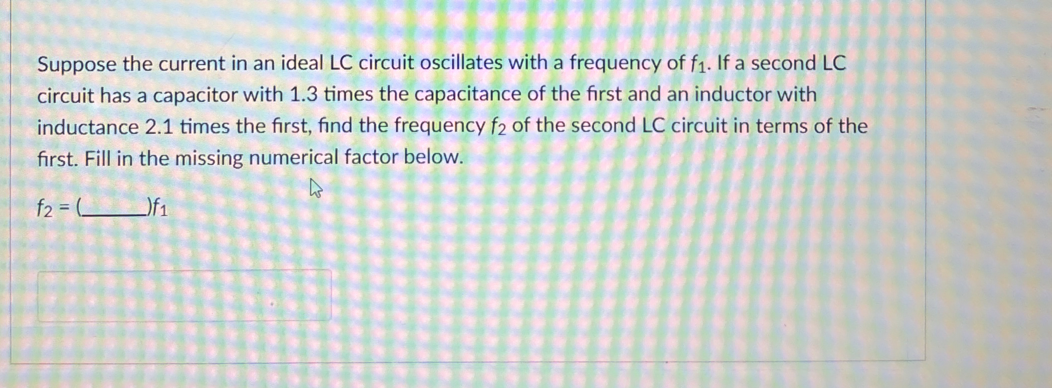 Suppose the current in an ideal LC circuit