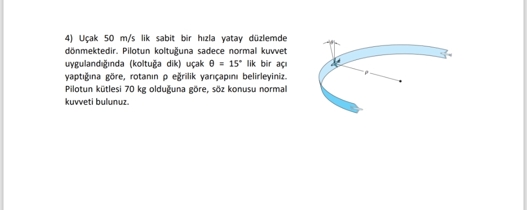 U ak 5 0 m s lik sabit bir h zla yatay d zlemde d