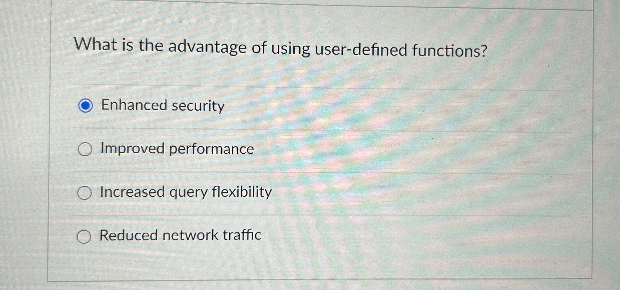 What is the advantage of using user - defined