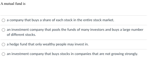 A benefit of mutual funds that mainly buy stocks