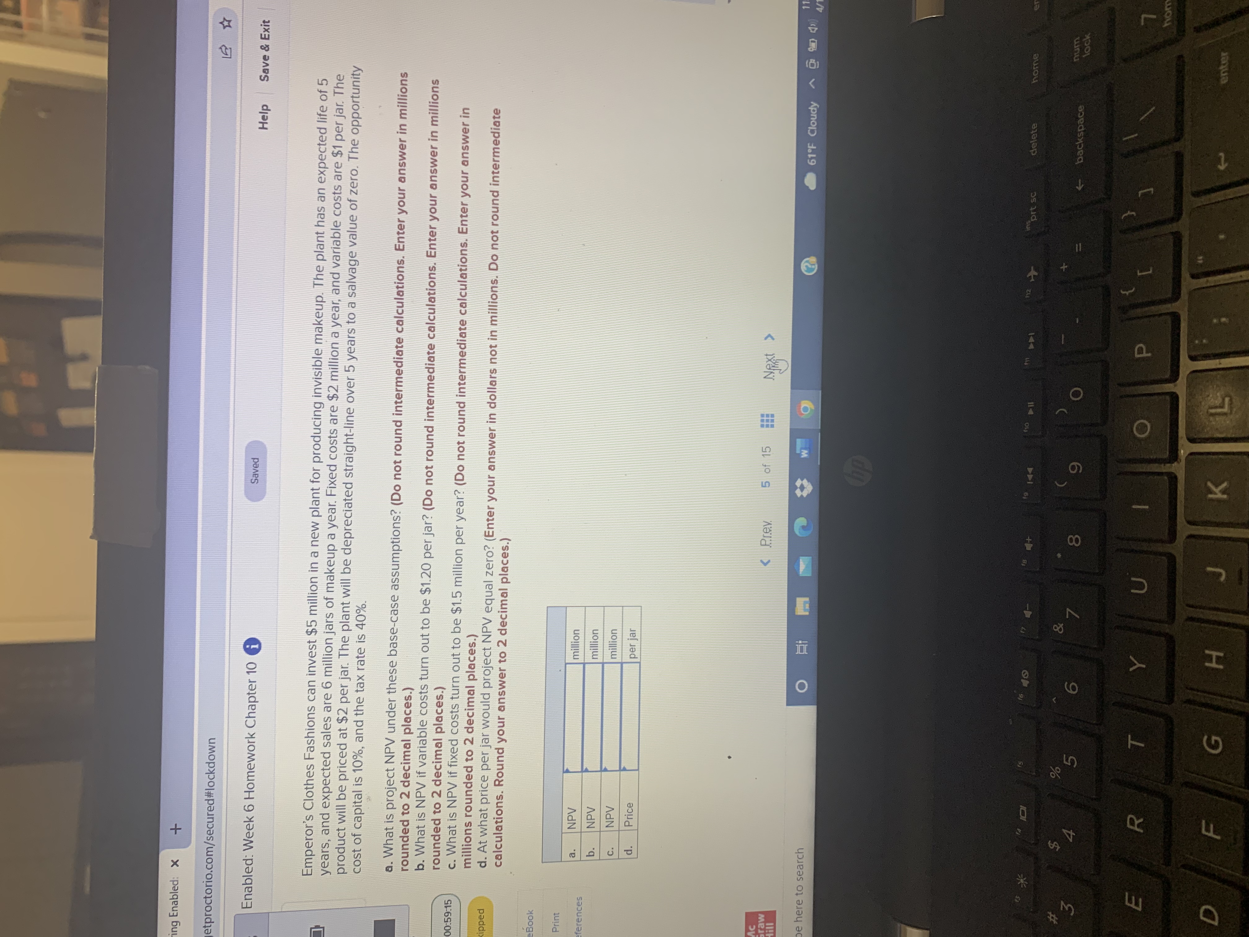 ing Enabled: X etproctorio.com/secured#lockdown