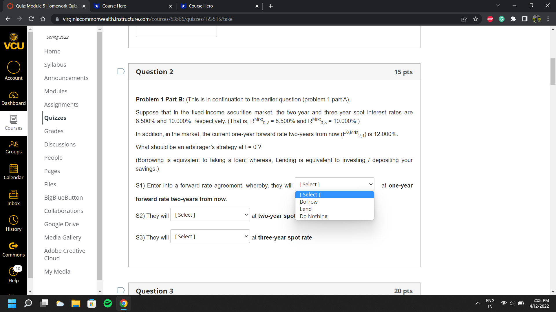 Quiz: Module 5 Homework Quiz . X X *Course Hero