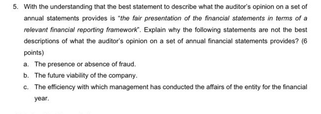 please assist with question 5 a - cEACG 2708