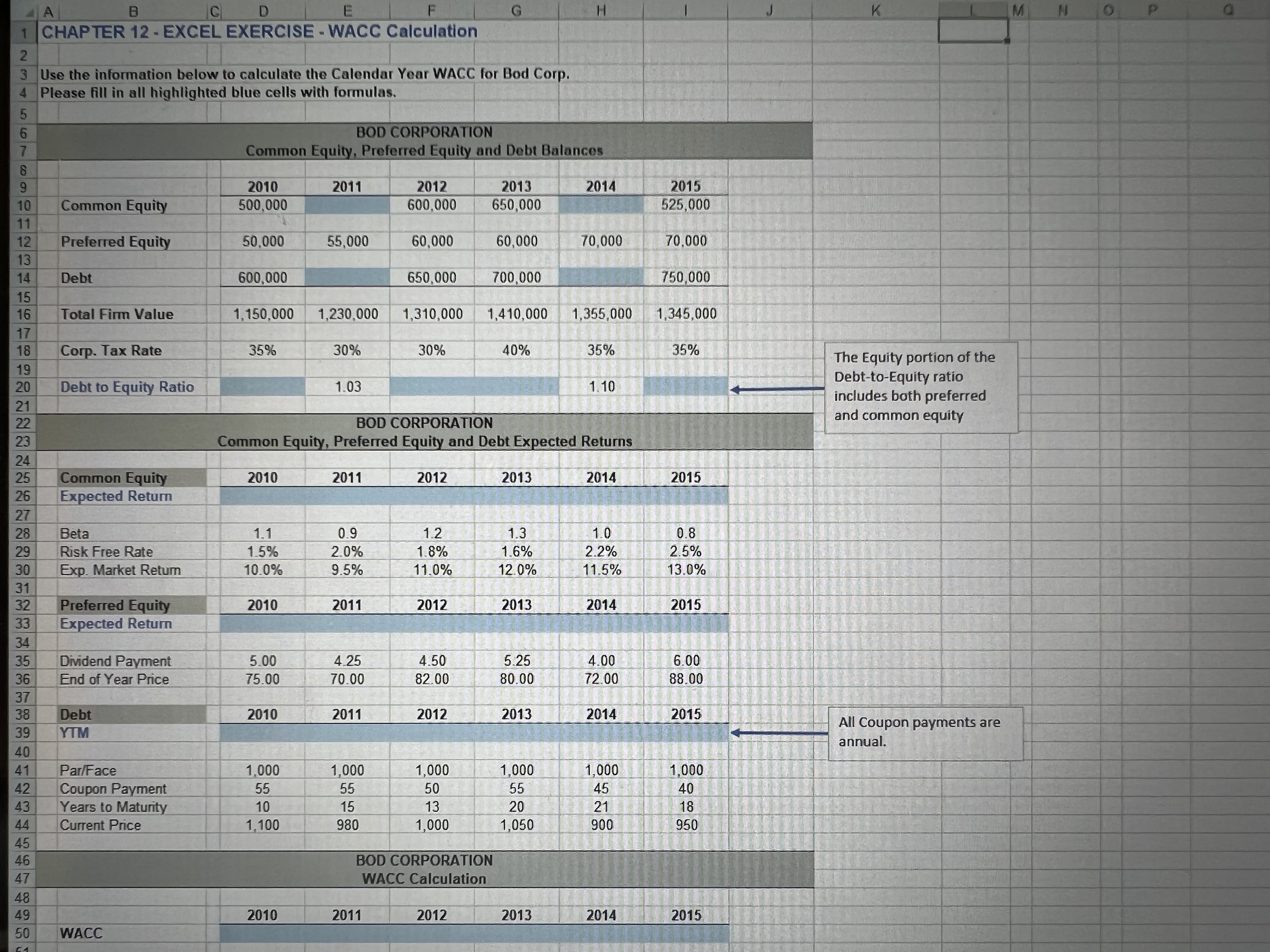 A B C D E F G H K M N 10 CHAPTER 12 - EXCEL