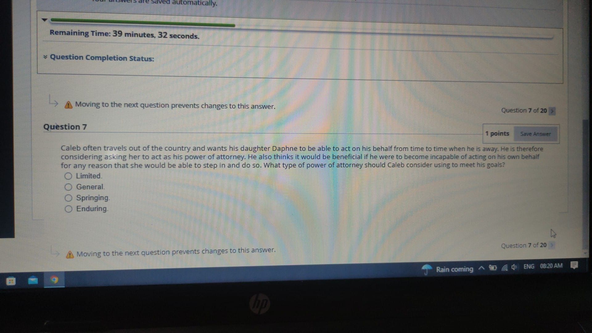 d automatically. Remaining Time: 39 minutes, 32