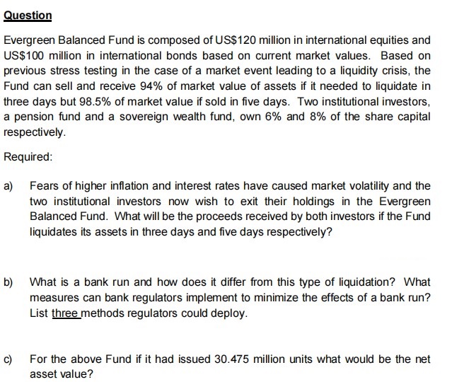 Question Evergreen Balanced Fund is composed