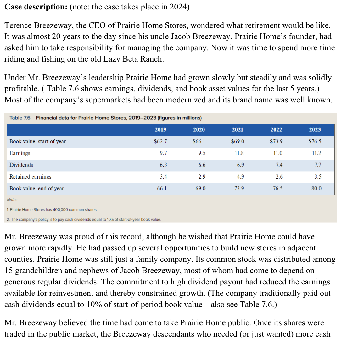 Case description: (note: the case takes place in