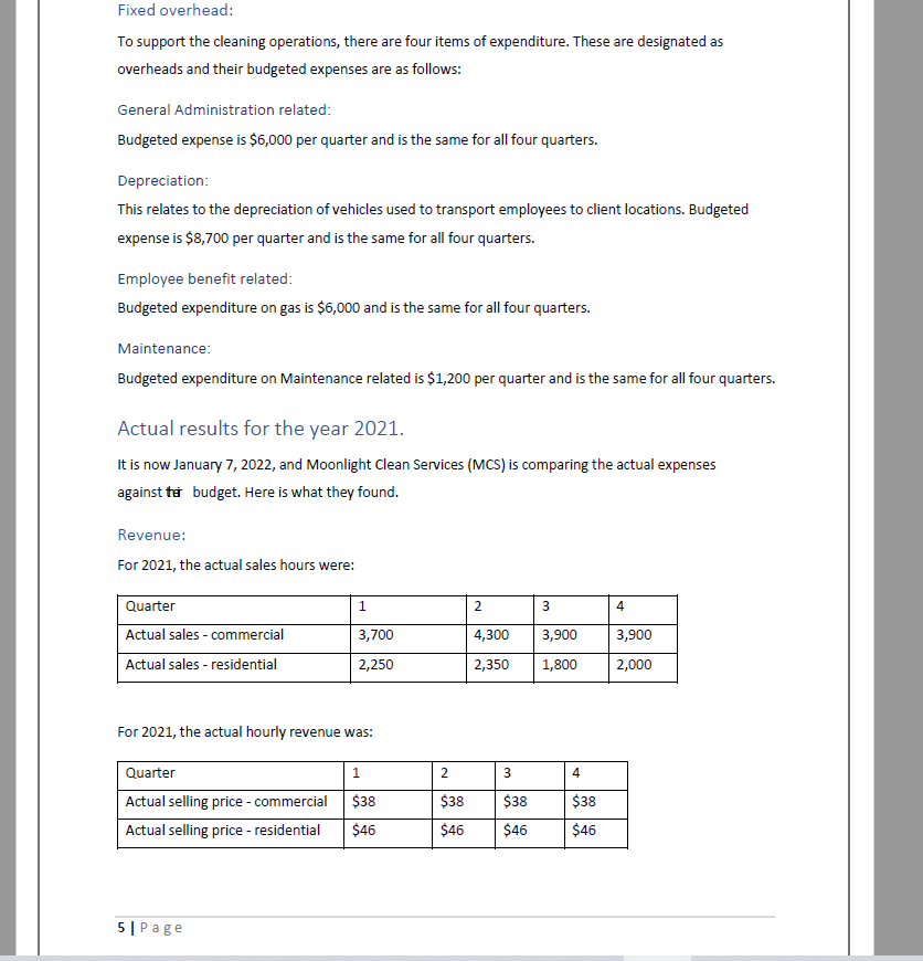 CASE Background: Moonlight Clean Services (MCS)