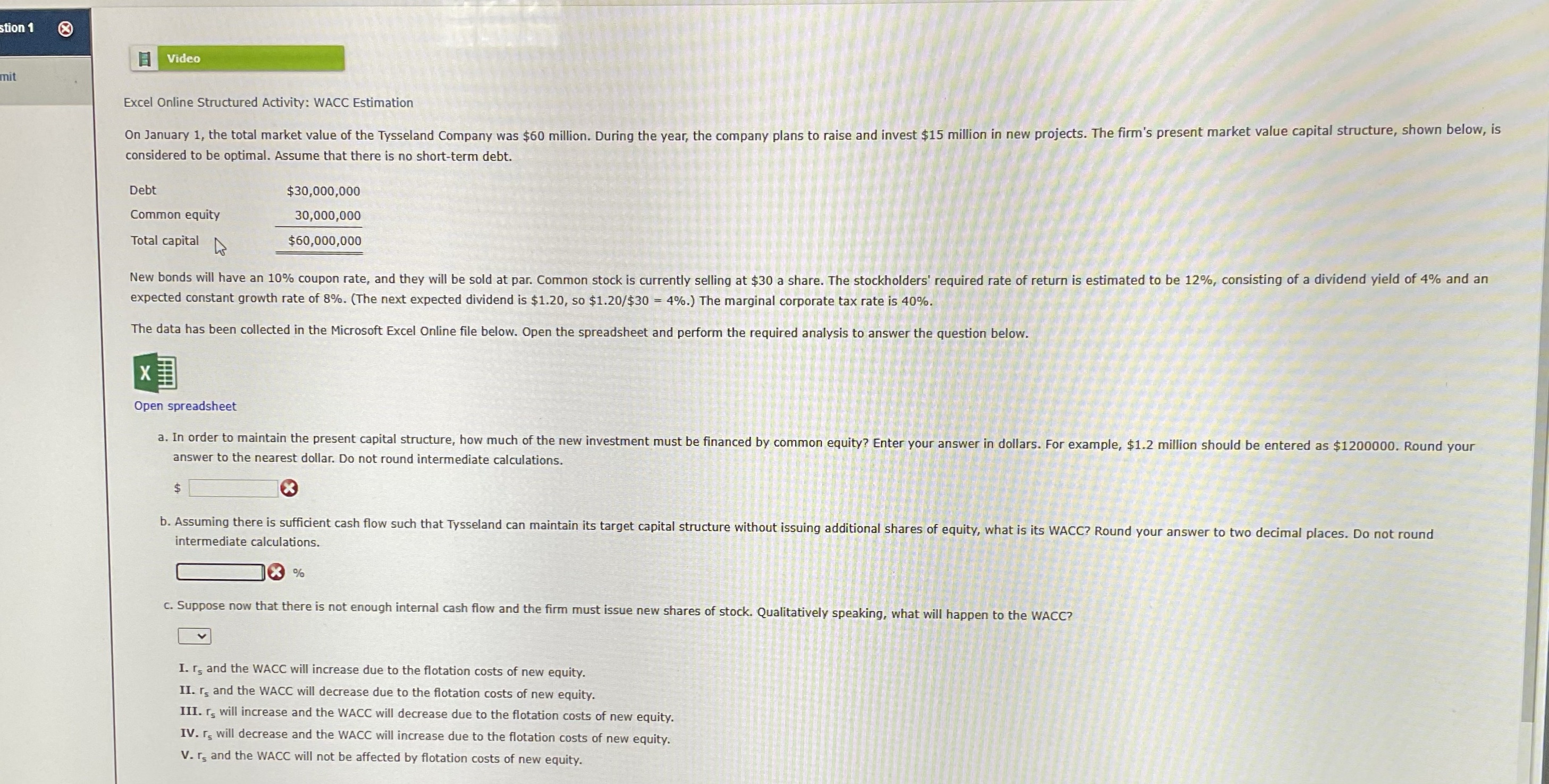 stion 1 X Video mit Excel Online Structured