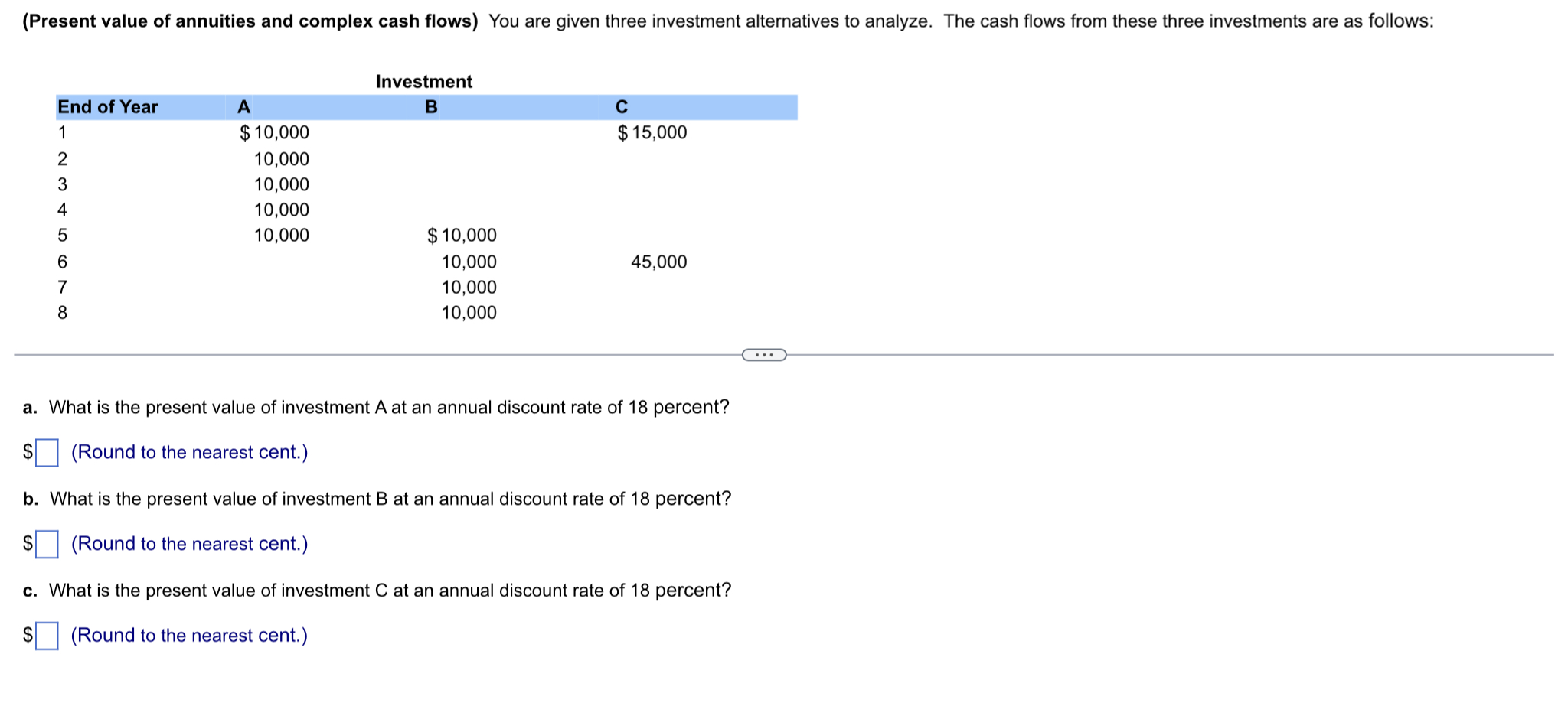 answer for automatic like. (Present value of