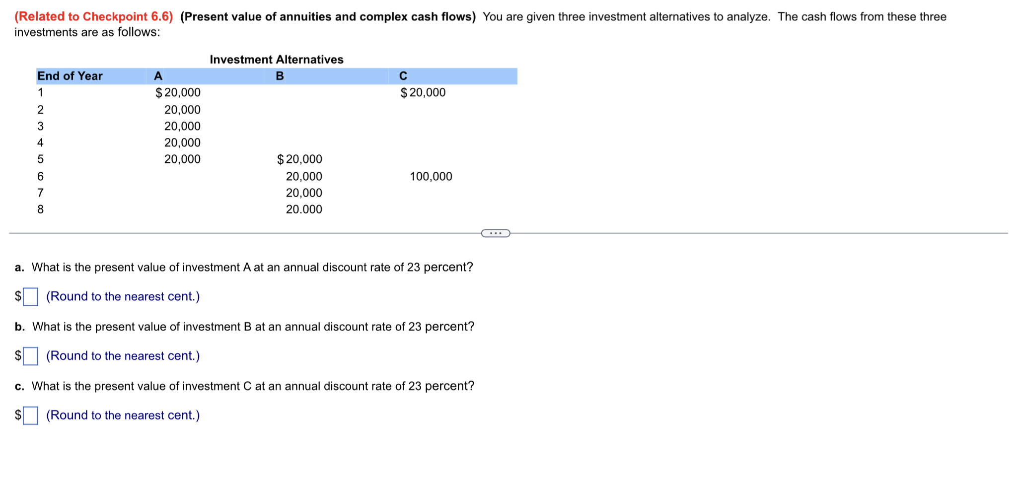 answer for automatic like. (Present value of