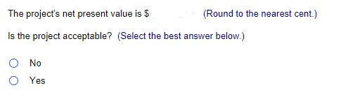 \fa. The payback period for this project is