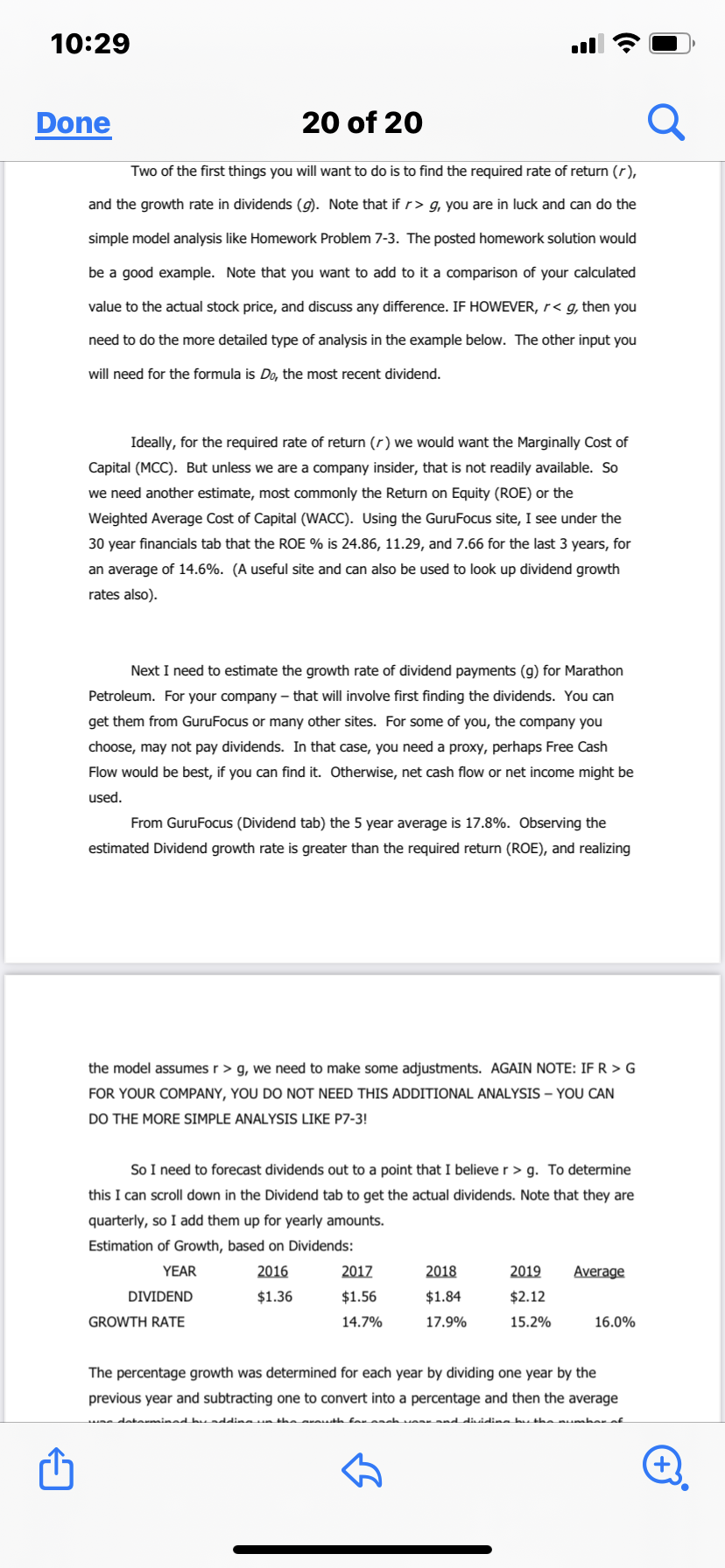 For the company At&t, use concepts learned about