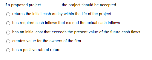 If a proposed project , the project should he