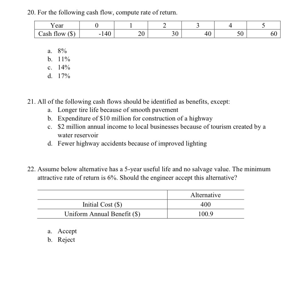 Use notation table maybe? 20. For the following