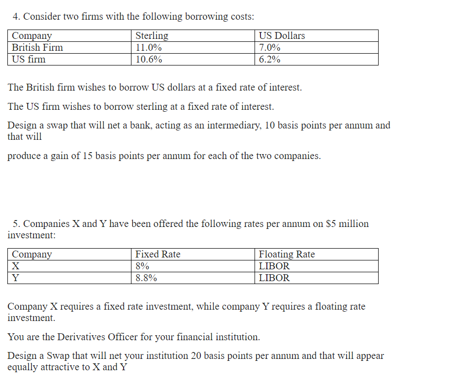 1. An American Financial Institution has made a