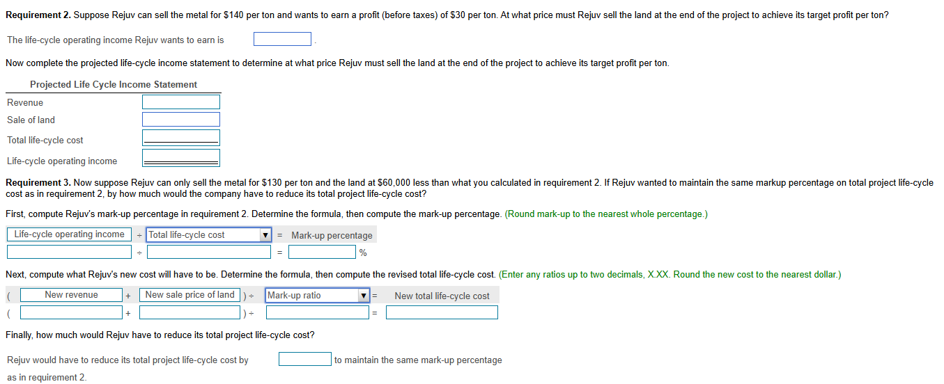 Fixed Variable Months 1-24 Metal extraction and