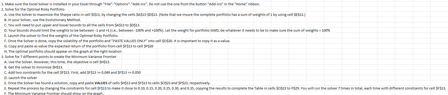 Hello, for this Optimal Risk Portfolio - I need