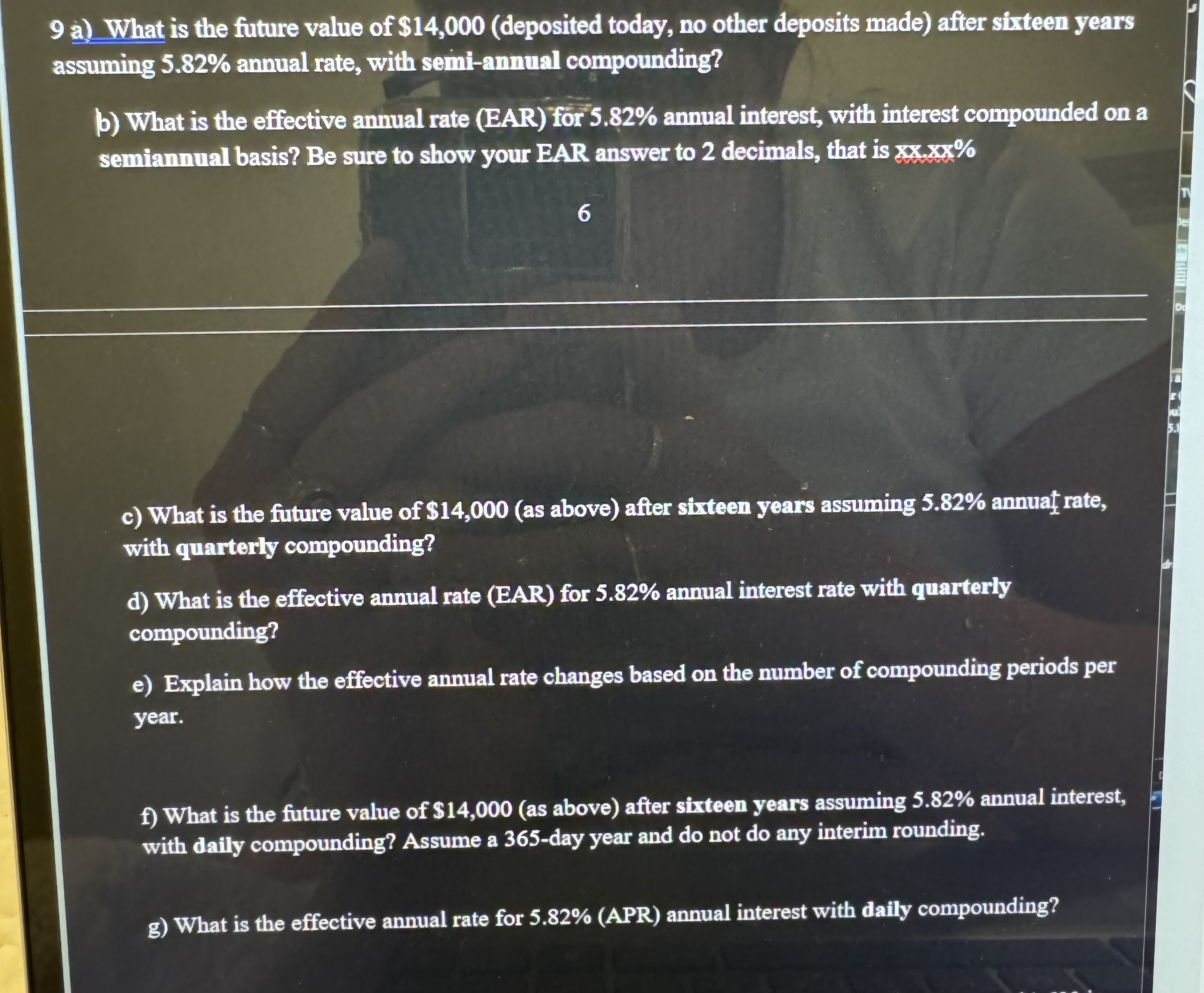 9 a) What is the future value of $14,000