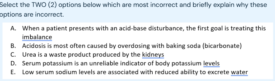 ans Select the TWO (2) options below which are
