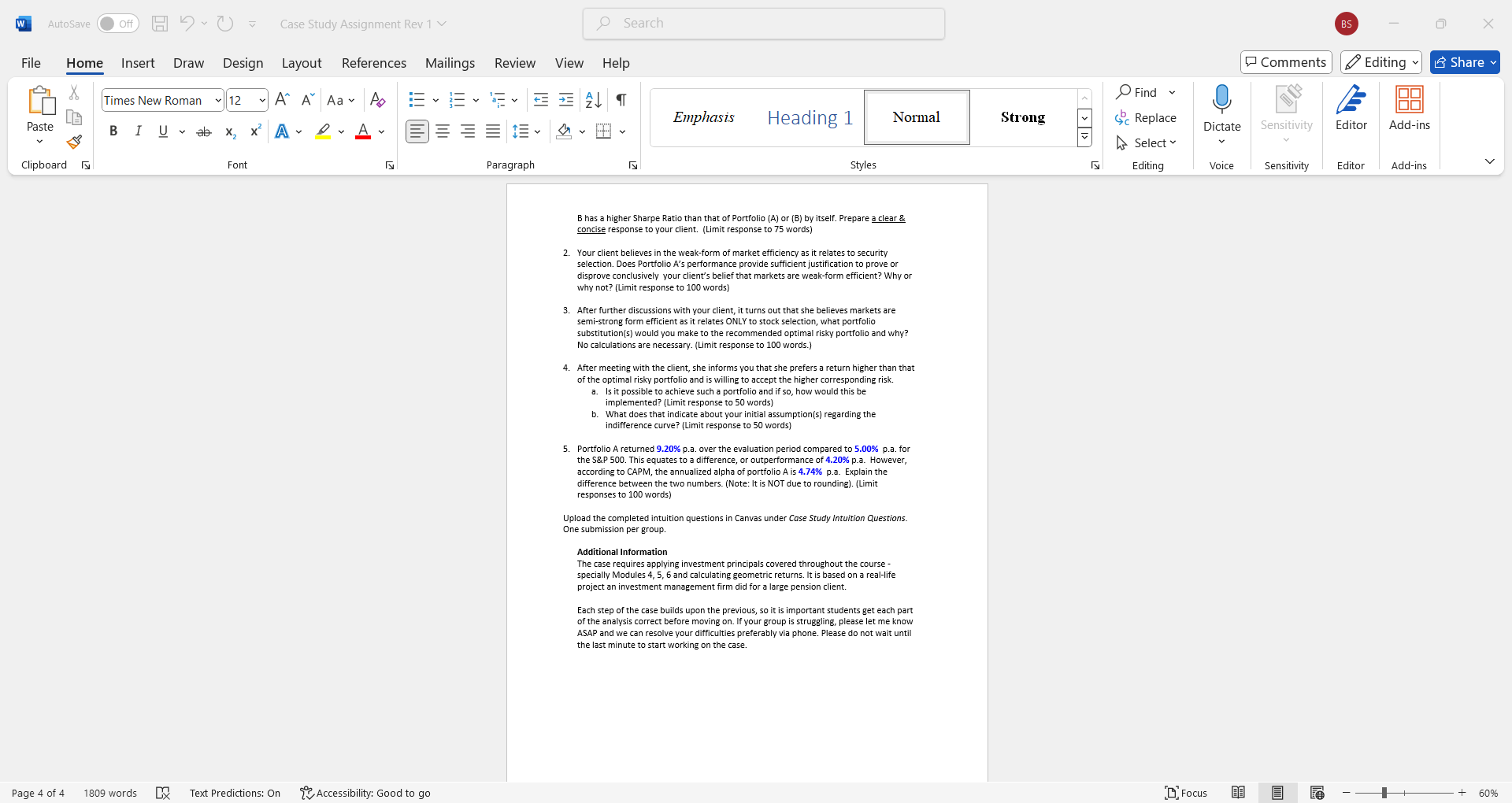 W AutoSave Case Study Assignment Rev 1 . Saved to