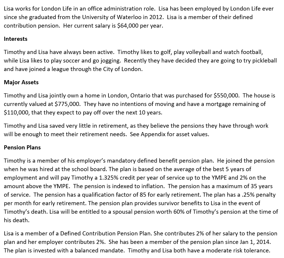 Retirement Planning Case Study Fall 2024 The