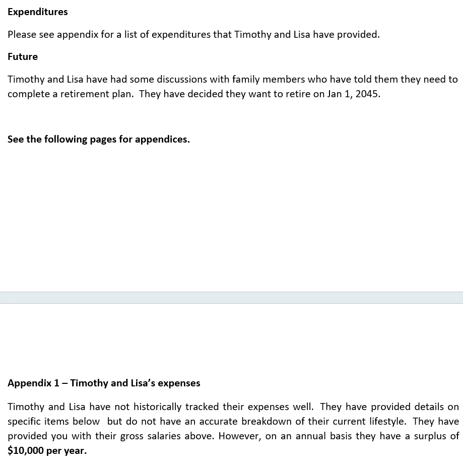 Retirement Planning Case Study Fall 2024 The