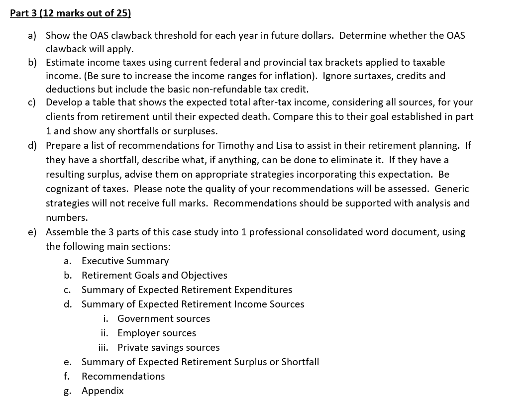 Retirement Planning Case Study Fall 2024 The