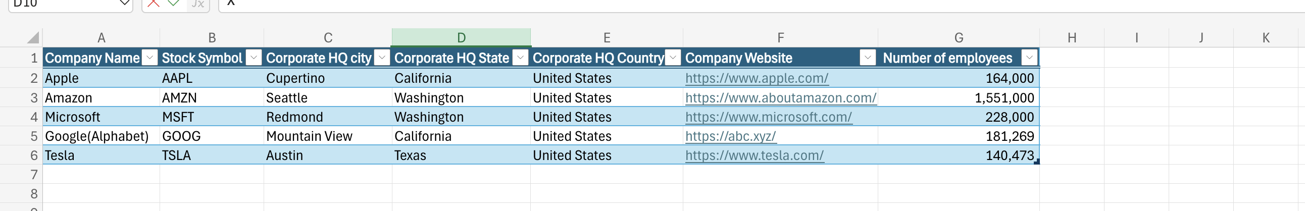 MGS 3040 MIS - Excel Assignment Instructions For