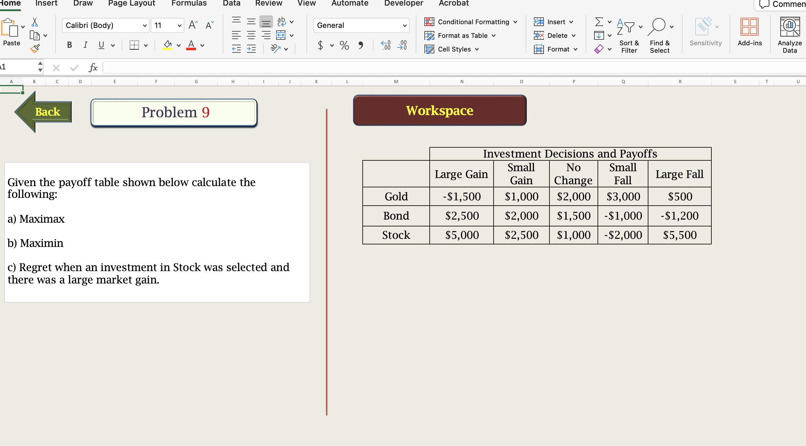 Insert Draw Page Layout Formulas Data Review View