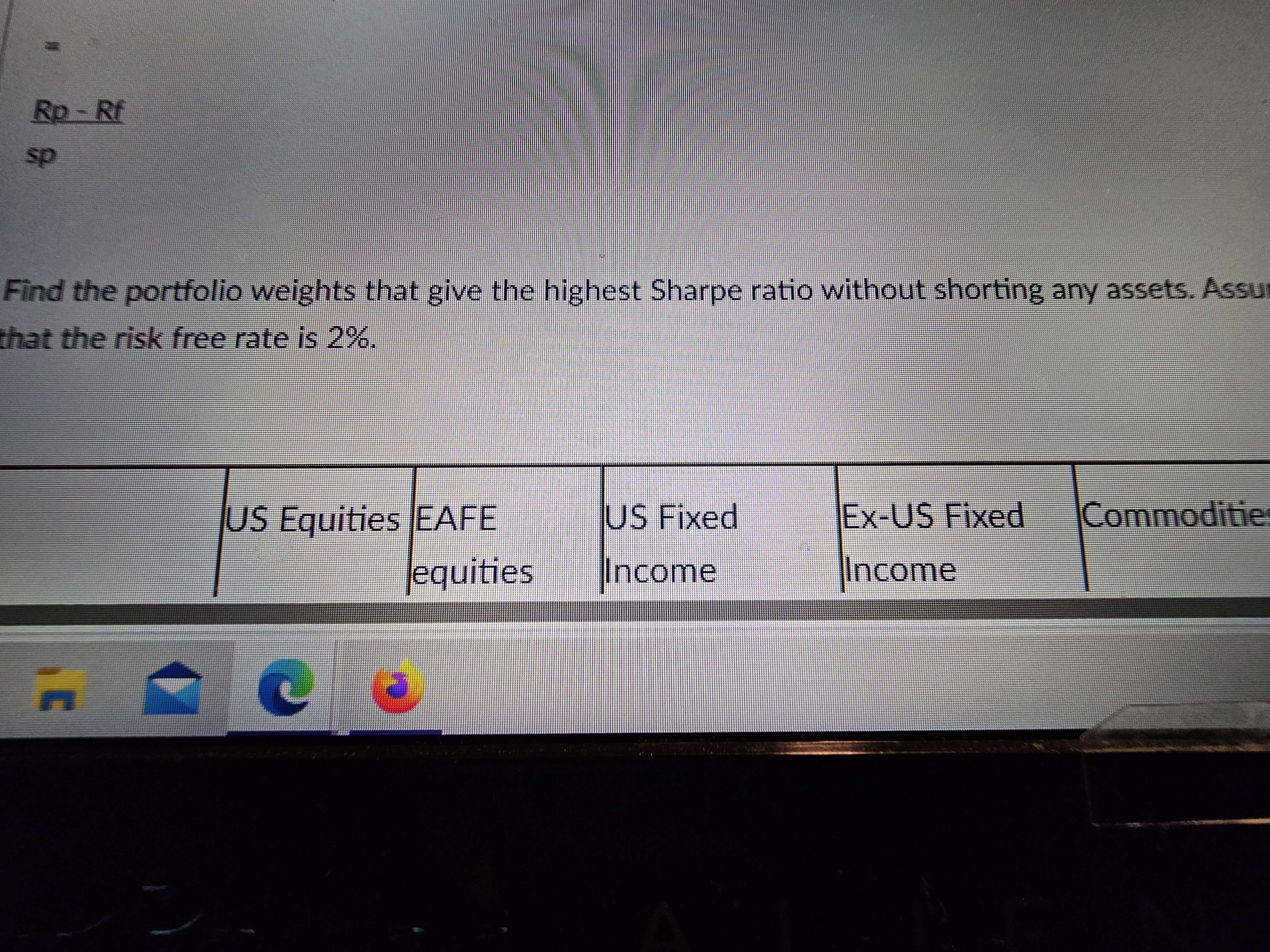 Using excel calculate the following. Please show