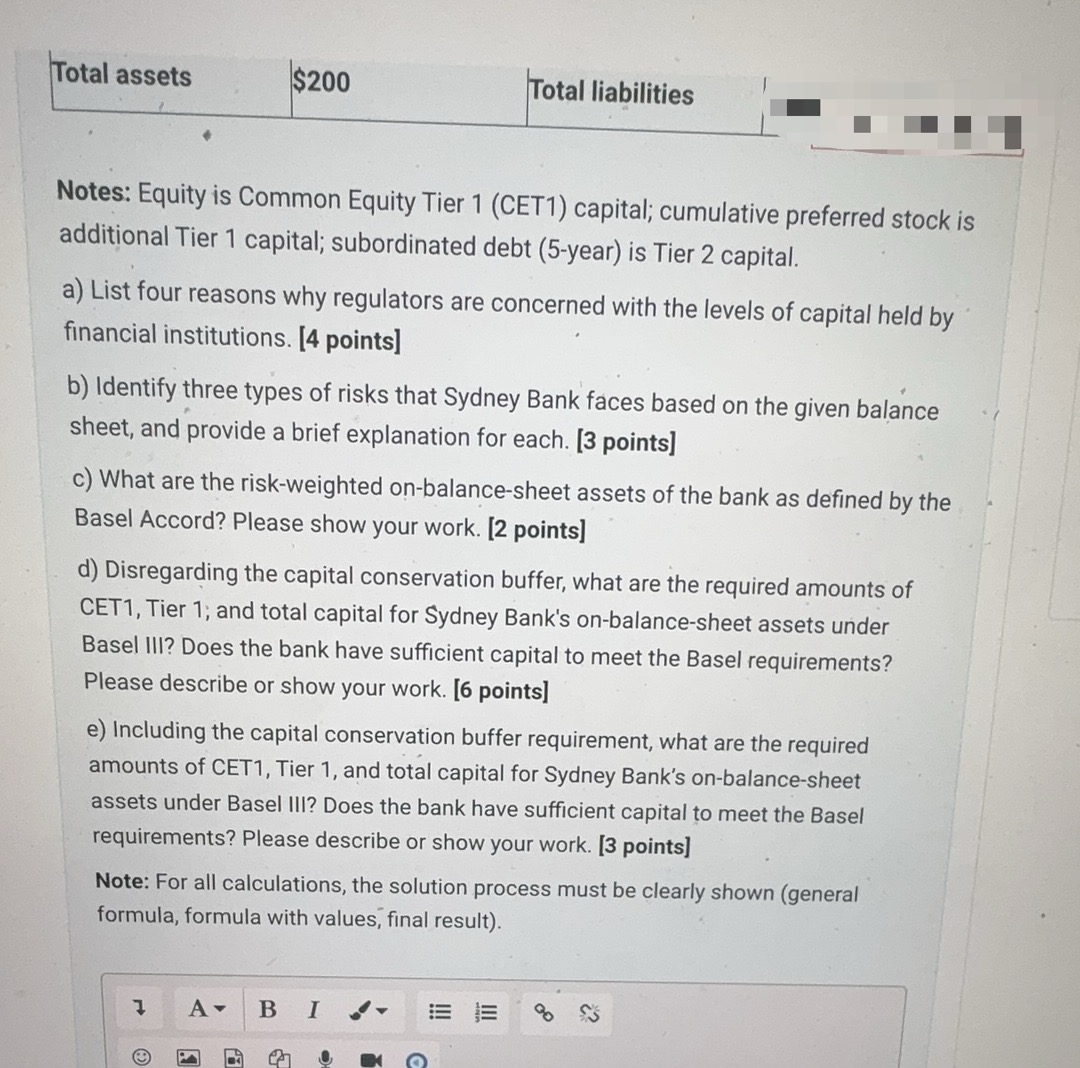 Question 29 Discussion/Calculation Question [18