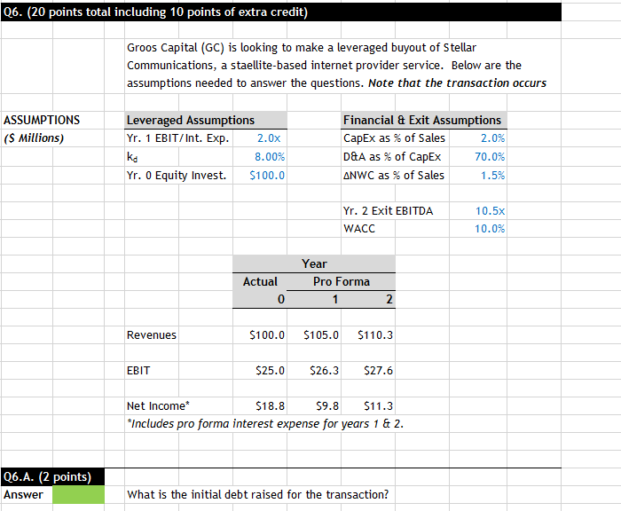 Q6. (20 points total including 10 points of extra