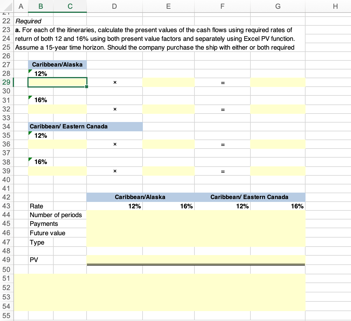 A B C D E E G 1 2 | National Cruise Line, Inc. is